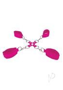 Ouch! Velcro Hand And Leg Cuffs - Pink