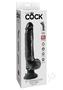 King Cock Vibrating Dildo With Balls 9in - Black